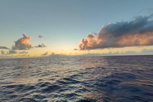 A Sunset in the Middle of the Atlantic Ocean.