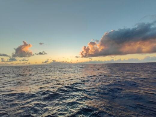 A Sunset in the Middle of the Atlantic Ocean.