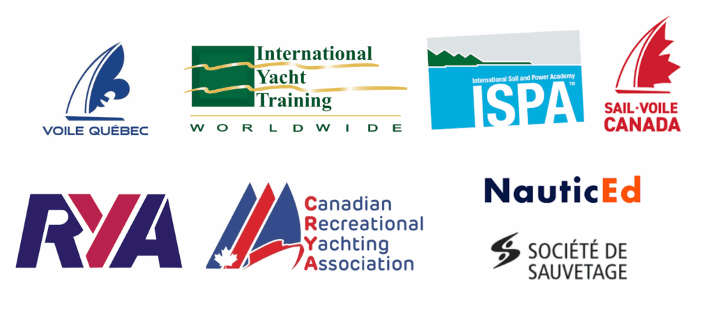Les organisations certifiant des cours de voile au Canada.