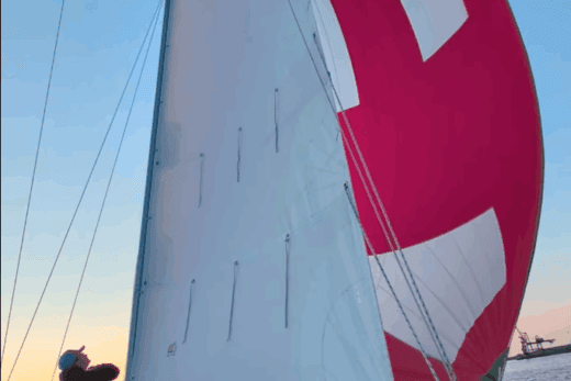 Contessa 32 under spinnaker