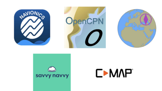 Cinq applications électroniques de navigation.